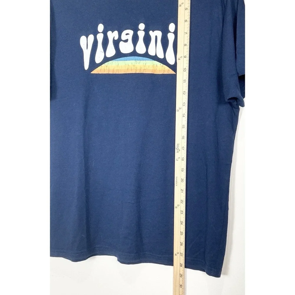 Home Free Mens Dark Blue Virginia Graphic Short Sleeve Large